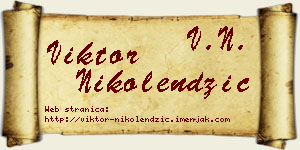 Viktor Nikolendžić vizit kartica